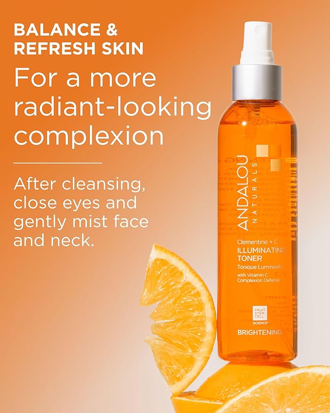 Andalou Naturals Toner Clemntine+C Illmntn, 6 oz