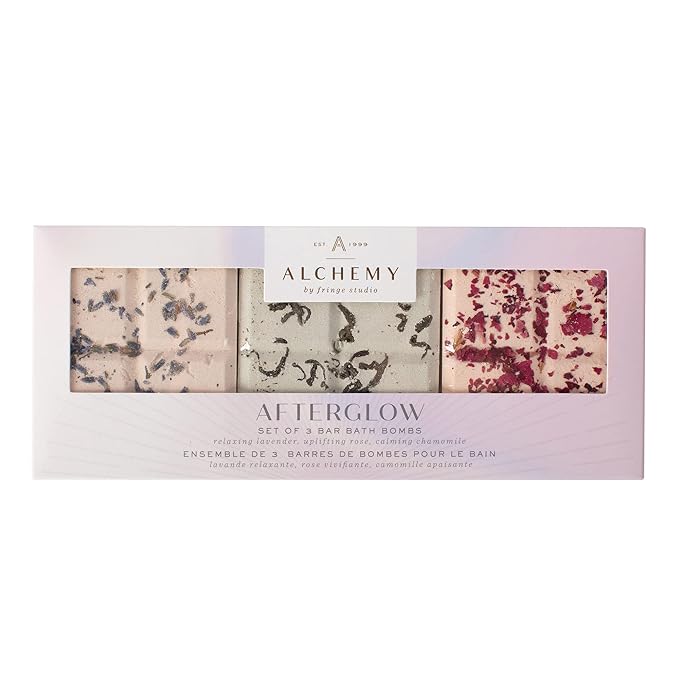 Fringe Studio Bath Bomb Set, Lustre Afterglow Bar, 3 Pack, Alchemy Collection (326103)