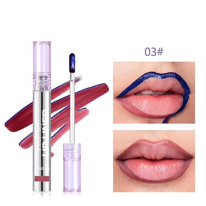 4Pcs Peel Off Lip Liner Stain Set - 24H Color Hold Long-Lasting, Smudge-Proof, Waterproof Nude Matte Lip Tint, Non-Fading Peel Off Lip Color, Effortless Precision & Full Coverage