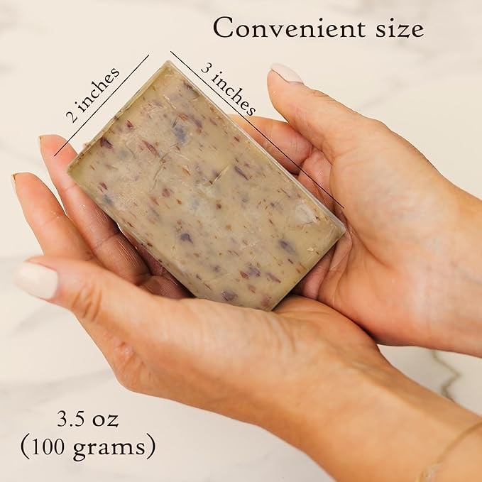 Prabhuji's Gifts Saucha Bar Soap – Energizing Cocoa Scrub – Ayurvedic Natural Coconut Oil & Essential Oils Vegan Soap Nourishing & Beautifying for Women and Men - 3 count x 3.5 oz each