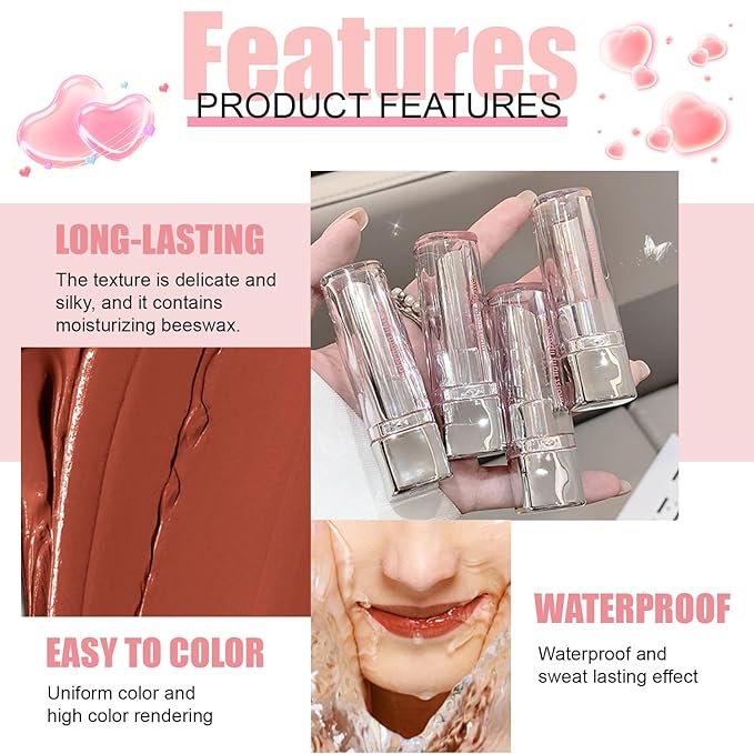 Honey Tinted Lip Stain Lip Gloss, Sheer Hydrating Lip Balm, Moisturizing Lip Color for All Skin Tones, Nourishing Lipstick with a Hint of Natural Black Cherry Tint (A05)