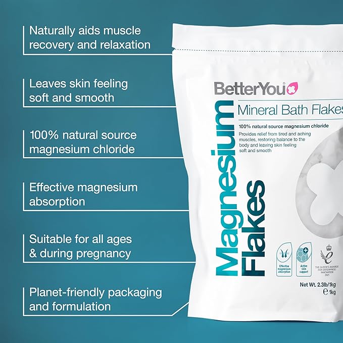 BetterYou Original Flakes with Gel Bundle - Magnesium Flakes and Magnesium Body Gel - Bath Salts and Body Moisturizer - Soothe Tired Muscles - 2 pc
