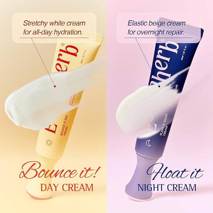 Day to Night Routine Program, Deep Hydration Day cream with Tocopherol, Vegan Face Moisturizer Set, Korean Skin Care (1.01oz, 30ml)