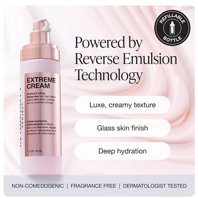 Innbeauty Project Extreme Cream Anti-Aging Firming & Lifting Moisturizer Refill with Peptides & Bio-Retinol Alternative, REFILL, 1.7 OZ (50ml)