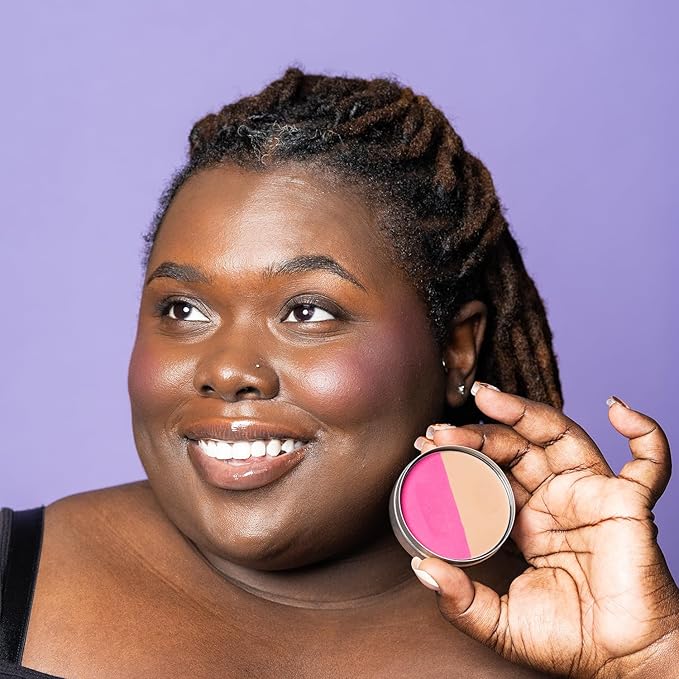 Cheekbone Balance Deep Blush/Bronzer, Talc-Free Multi-Use Compact with a Soft-Matte Finish, Buildable, Skin-Loving Formula with Organic Jojoba Oil, Eco-Conscious, Vegan & Cruelty-Free, 0.38 oz.