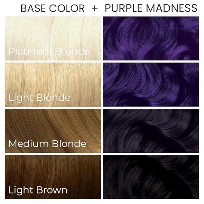 Arctic Fox Semi-Permanent Hair Dye Purple Madness - Vegan, Cruelty-Free, Ammonia-Free - 5.6 fl oz
