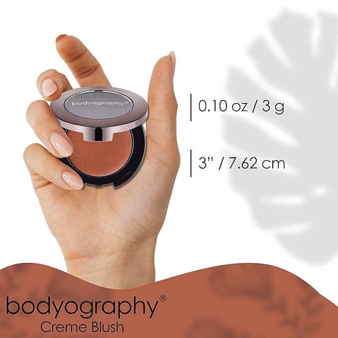 Bodyography Cream Blush for Cheeks, Navajo Gold -Golden Bronze| Lightweight, Buildable Mineral-Based Formula | Natural Flush with Crème-to-Powder Texture | Long-Wearing, Easy Blend for Radiant Skin