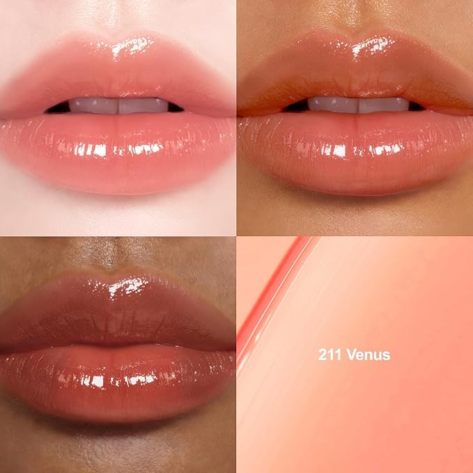 DINTO Blur-Glowy Lip Tint - Glossy Finish, Hydrating, Long Lasting, Lightweight Texture, Non-Sticky, Vegan & Cruelty-Free, K beauty (211 Venus, 0.11 fl.oz) (30 colors)