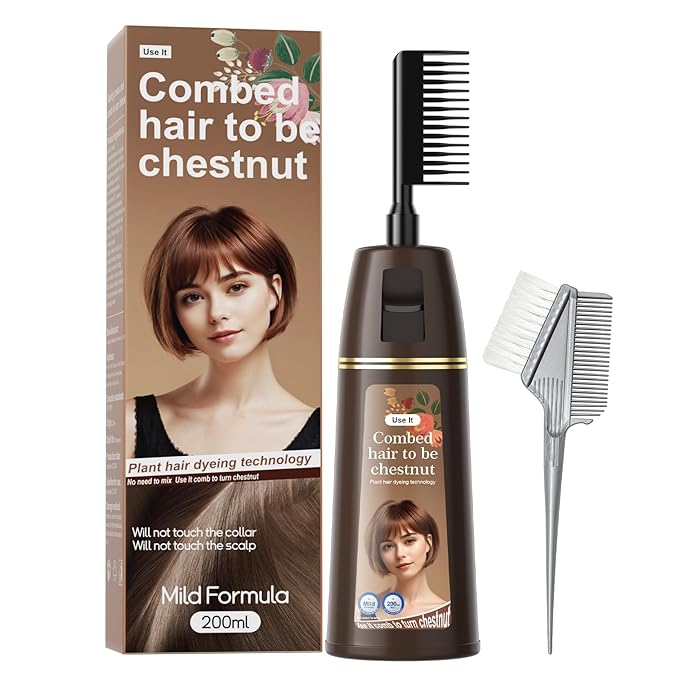 Permanent Hair Color, Permanent Brown Hair Dye （17.64 Ounce） 100% Grey Coverage, Ammonia Free, Vegan, Cruelty Free | Biotin for Thicker, Fuller Hair (Brown, 200ML)