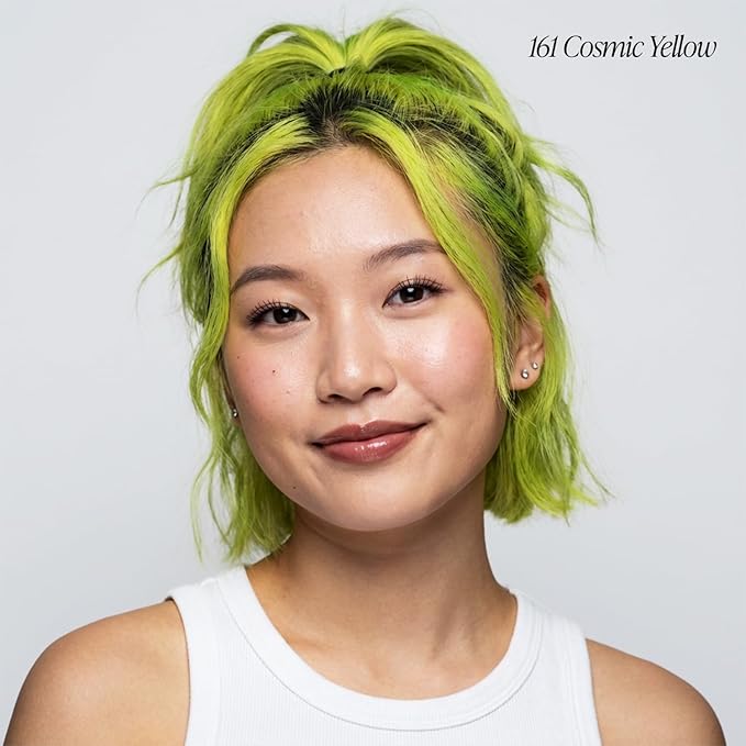 Adore Semi Permanent Hair Color (161 Cosmic Yellow) (2 Pack) | Vegan & Cruelty-Free Yellow Hair Dye | No Ammonia, No Peroxide, No Alcohol | 4 Fl Oz