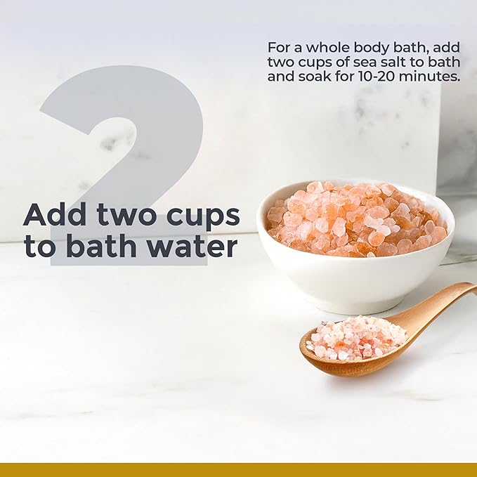 Premier Research Labs Medi-Soak - Bath Salts for Foot and Body Soak, Sea Salt Bath for Women and Men, Relaxing Mineral Bath Soak, Gentle Exfoliant, Organic, Vegan, No Added Fillers - 2 Lb