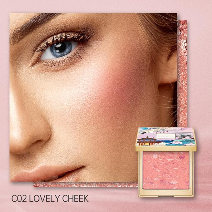 CATKIN Creamy Blendable Baked Blush Palette 10g C02 Lovely Cheek Highlight