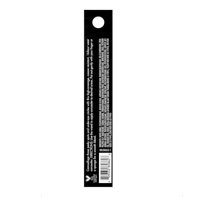 e.l.f. 16HR Camo Concealer, Full Coverage & Highly Pigmented, Matte Finish, Medium Warm, 0.203 Fl Oz