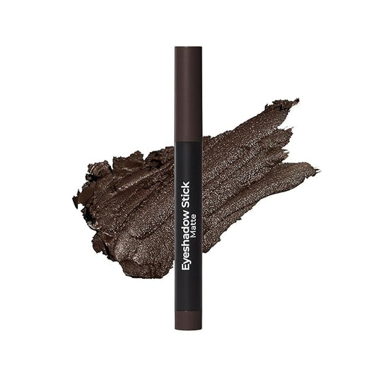 MCoBeauty Eyeshadow Stick - Deep Cocoa - Creamy Matte Eye Crayon with Built-In Sharpener - Multi-Use Cream Eye Shadow Stick & Eyeliner, Highly Pigmented Blendable Vegan Eye Makeup