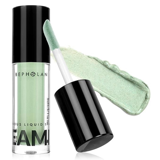 BEPHOLAN Green Liquid Eyeshadow With Subtle Shimmer.Waterproof,Long-Lasting, Neutral Naked Smooth Creamy Eyeshadow Lightweight(Bali Rain 03#)