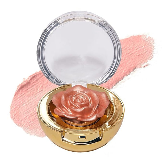 Winky Lux Cheeky Rose Cream Highlighter – Weightless Cream Makeup for Cheeks, Effortlessly Blendable, Skincare-Infused with Vitamin E, Warm Pink, Rosé