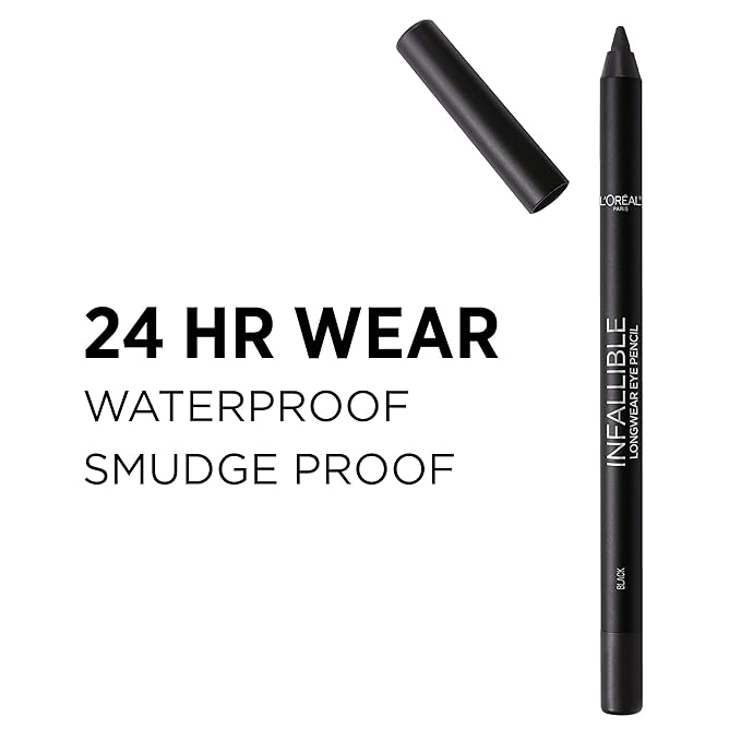 L'Oreal Paris Makeup Infallible Pro-Last Pencil Eyeliner, Waterproof and Smudge-Resistant, Glides on Easily to Create any Look, Aubergine, 0.042 oz.