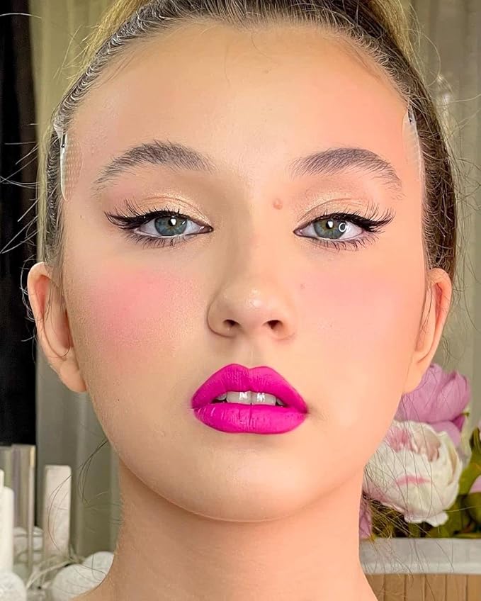 Oulac Hot Pink Lipstick Matte for Women, Pink Long Lasting Lipstick, No-Transfer Liquid Lipsticks,High Impact Lip Color with Vitamin E Waterproof Formula,Cruelty Free&Vegan M06