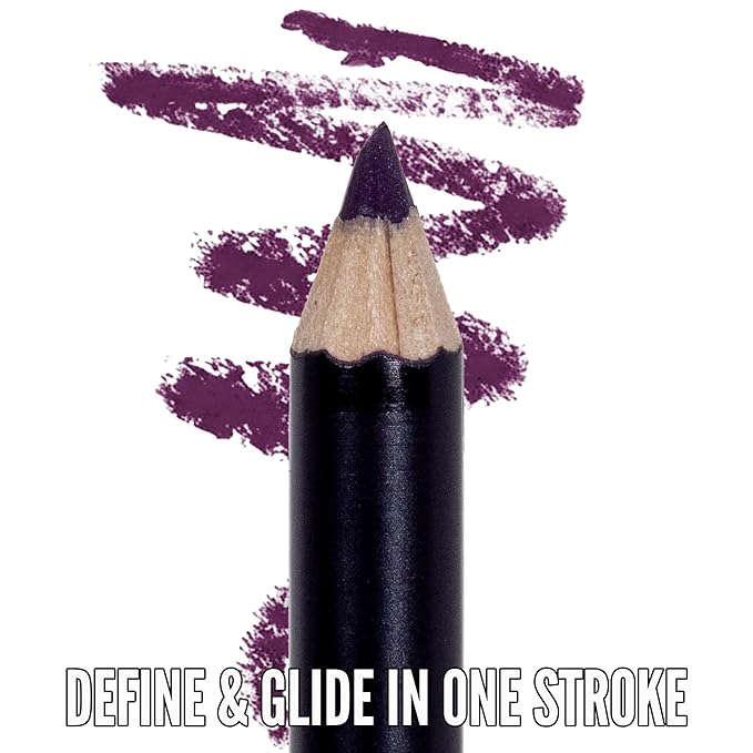 Mynena Dark Purple Creamy Matte Waterproof Lip Liner | Long Lasting Transfer-Proof | Sharpenable | Blendable Pencil for Defined Lips