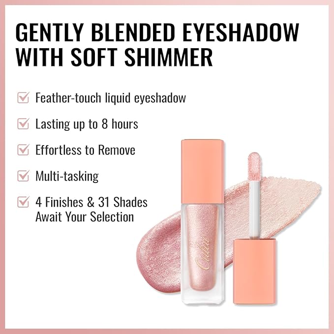 Oulac Eyeshadow Liquid Eyeshadow Multi-Usage Liquid Glitter Eyeshadow&Eyeliner Highly Pigmented, One-Swipe Coverage Long Lasting with No Creasing Formula Vegan&Cruelty-Free