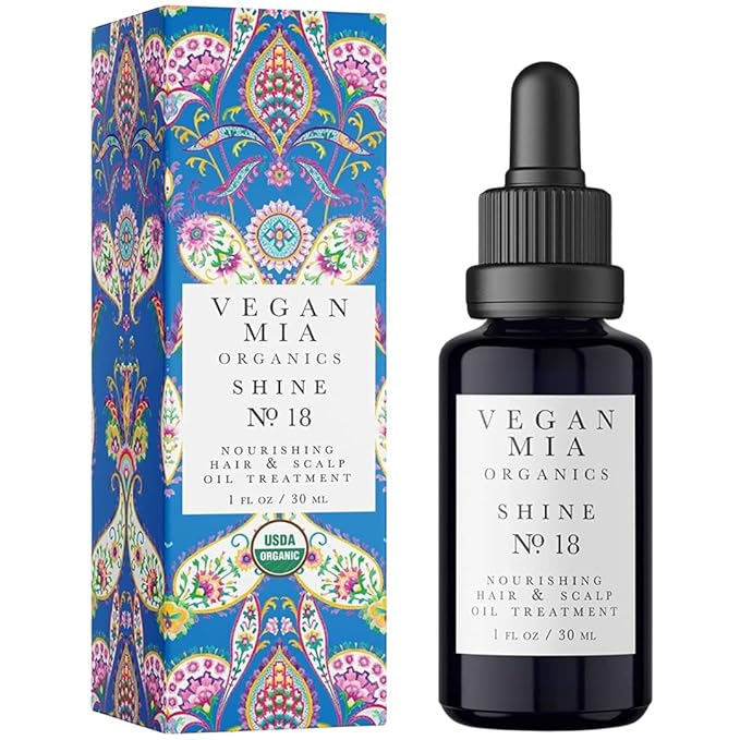 Vegan Mia USDA Organic Rosemary Oil for Hair Growth with Castor Oil & More - Scalp Oil Treatment & Intense Nourishment to Get Healthier, Thicker & Shiny Hair Naturally, 1 fl oz Bottle