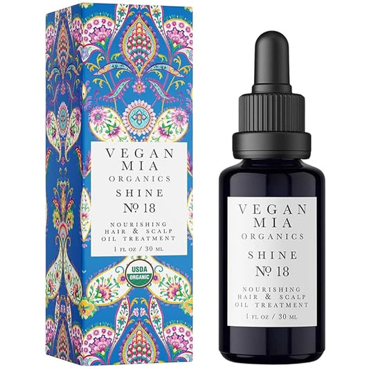 Vegan Mia USDA Organic Rosemary Oil for Hair Growth with Castor Oil & More - Scalp Oil Treatment & Intense Nourishment to Get Healthier, Thicker & Shiny Hair Naturally, 1 fl oz Bottle