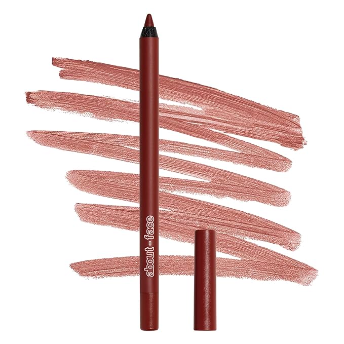 about-face Matte Fix Lip Pencil Incinerate – Long-Wear, Creamy Matte Lip Liner with Hyaluronic Acid & Vitamins C & E – Vegan, Cruelty-Free, Clean Beauty – 0.042 oz (Cinnamon)