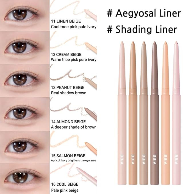 BBIA Last Auto Gel Eyeliner 17 Color – Multi-Use Longwear & Waterproof Mechanical Eye Liner Easy Drawing with Smooth Texture Smudge-Resistant Shadow & Glitter Vegan Korea Eye Makeup (01 NOIR)