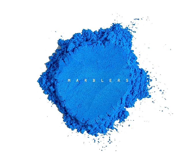 MARBLERS Fine Synthetic Mica Powder [Wonder Blue] 0.11oz (3g) | Highly Pigmented | Non-Toxic, Vegan, Cruelty-Free | Lip Gloss, Lipstick, Bath Bomb, Nail Polish, Nail Art | Party, Body, Face Makeup