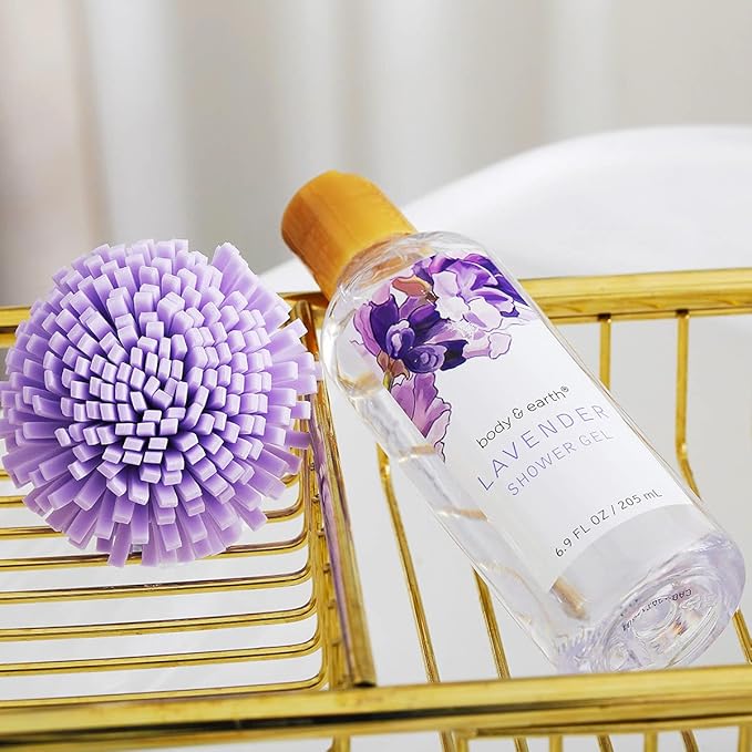 BODY & EARTH Lavender Spa Gift Baskets for Women Luxurious Gifts for Women Bath and Body Gift Sets 11pcs Bath Sets for Women Gift Mother's Day Gifts