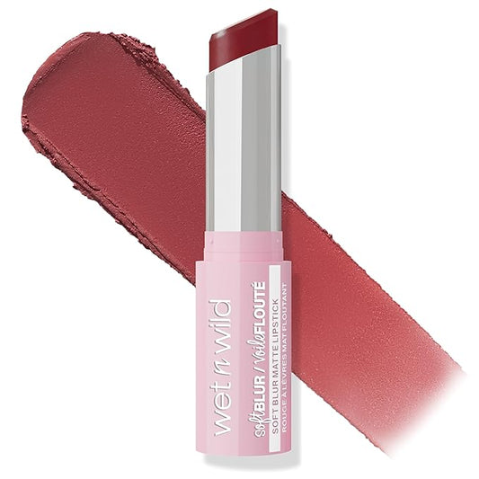 wet n wild Soft Blur Matte Lipstick, Velvety Semi-Sheer Buildable & Blendable Non-Drying Formula, Comfortable Wear, Vegan & Cruelty-Free - I'm Shy
