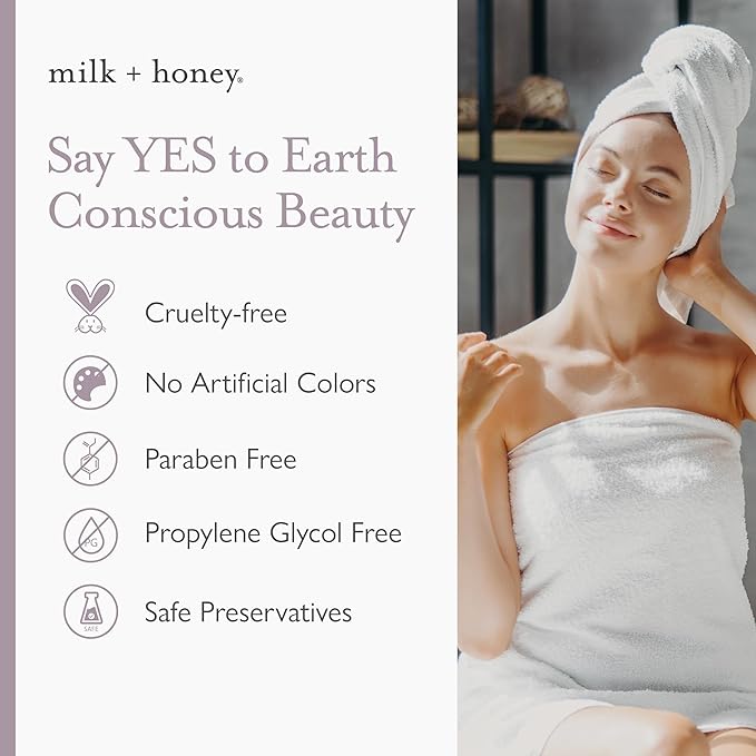 milk + honey No. 8 Calming Bath Soak – Moisturizing Epsom Salt with Lavender & Eucalyptus – Relaxing Aromatherapy Soak for Sore Muscles, Dry Skin & Stress Relief – 10 oz