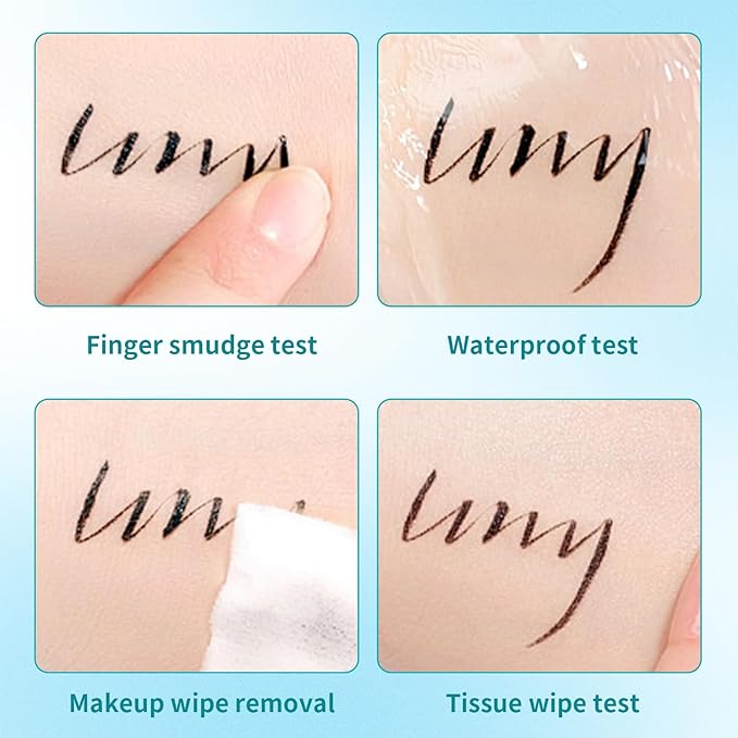 QIC Proof Liquid Eyeliner, Felt Tip, Eyeliner Pen,Smudge-Proof & Transfer-Resistant,Long-Lasting, High-Pigmented Liner For Bold Looks,Vegan & Cruelty-Free, Jet Black. 0.04 oz
