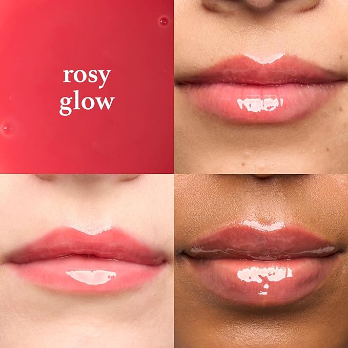 Julep So Plush Glossy Lip Oil – Hydrating Lip Tint with Apricot, Avocado & Jojoba Oils – Non-Sticky Shine, Moisturizing Lip Gloss for Soft, Nourished Lips – Vegan & Cruelty-Free (06 Rosy Glow)