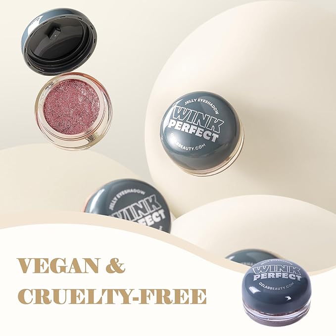 Wink Perfect Jelly Cream Eyeshadow – High-Shine Shimmer, Buildable & Long-Lasting, Lightweight Cream-to-Powder Eye Shadow, Vegan & Cruelty-Free (01 Peachy Copper, 0.18 oz / 5.1 g(PACK OF 1))