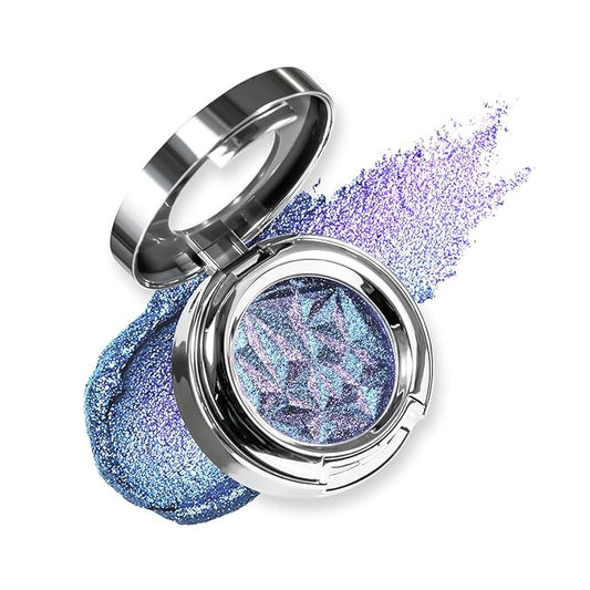Duochrome Glitter Eyeshadow Shimmer Metallic,High-Pigment, Crème-Powder Eyeshadow Makeup for Holiday & Festive Looks, Vegan & Cruelty-Free#02