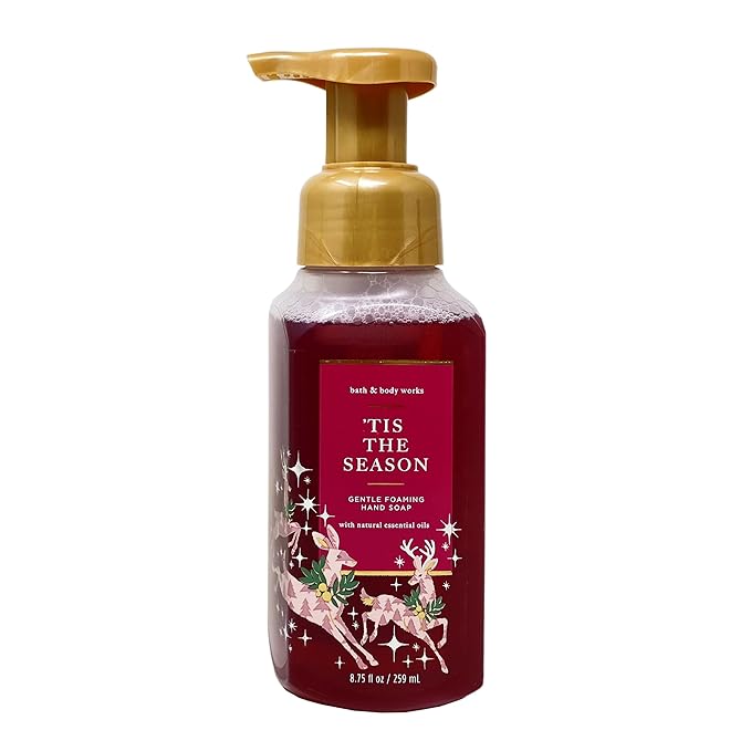 Bath & Body Works 'Tis The Season 2 Pack Gentle Foaming Hand Soap Bundle with a Natural Oats Sample Soap
