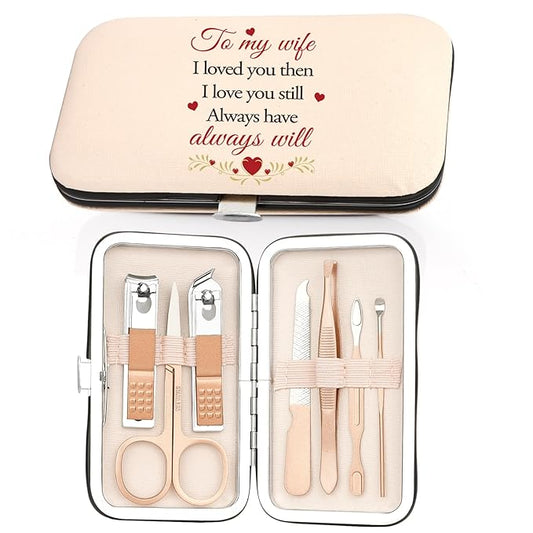 Valentines Day Gifts for Wife,Best Wife Ever Romantic Christmas Xmas Unique Gift Ideas Stocking Stuffers Birthday Cool Presents for Her from Husband,Nail Clippers Manicure Kit for Women
