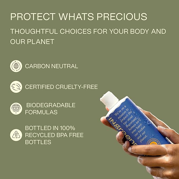 Ingreendients Natural Body Wash With Organic Ingredients - Moisturizing For Dry and Sensitive Skin, Vegan, Cruelty Free, Sulfate Free, Betaine Free (2 x 16 FL. Oz)