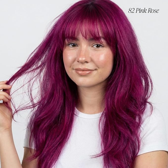 Adore Semi Permanent Hair Color (082 Pink Rose) | Vegan & Cruelty-Free Pink Hair Dye | No Ammonia, No Peroxide, No Alcohol | 4 Fl Oz