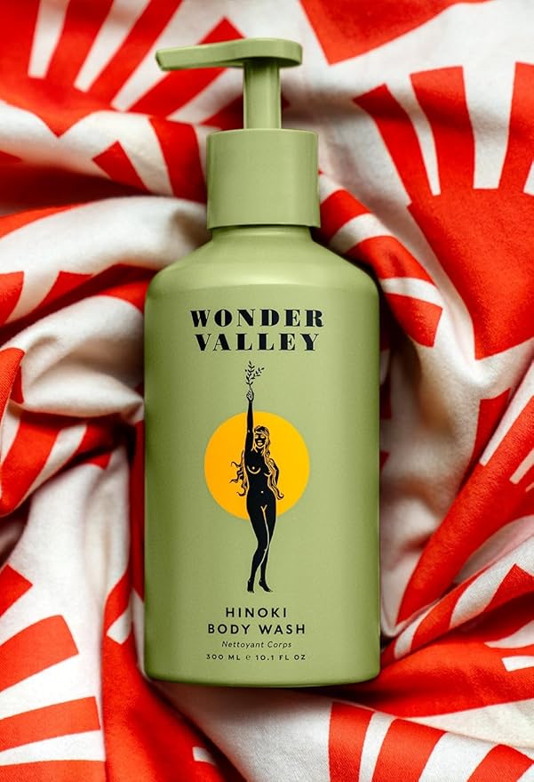 WONDER VALLEY - Hinoki Body Wash | Vegan, Cruelty-Free, All Skin Types | Hydrates, Cleanses, and Microbiome-Friendly (10.1 fl oz | 300 ml)