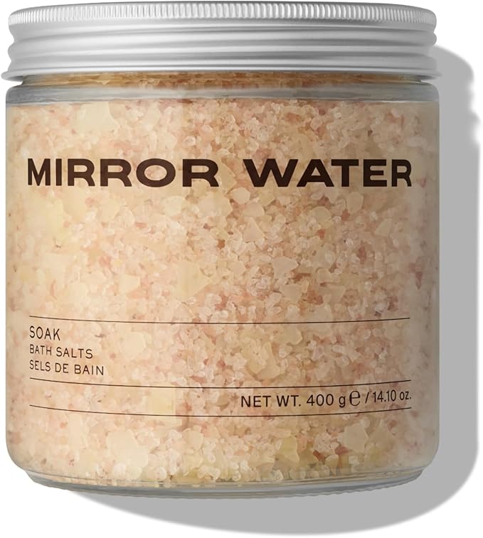 Mirror Water - Soak Bath Salts | Himalayan + Magnesium Salts | Vegan, Cruelty-Free | Sulfate + Phthalate + Paraben Free (400 g)