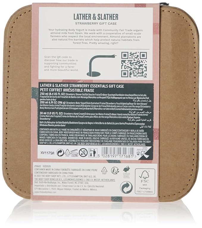 The Body Shop Lather & Slather Strawberry Body Care Gift Set, for Normal Skin