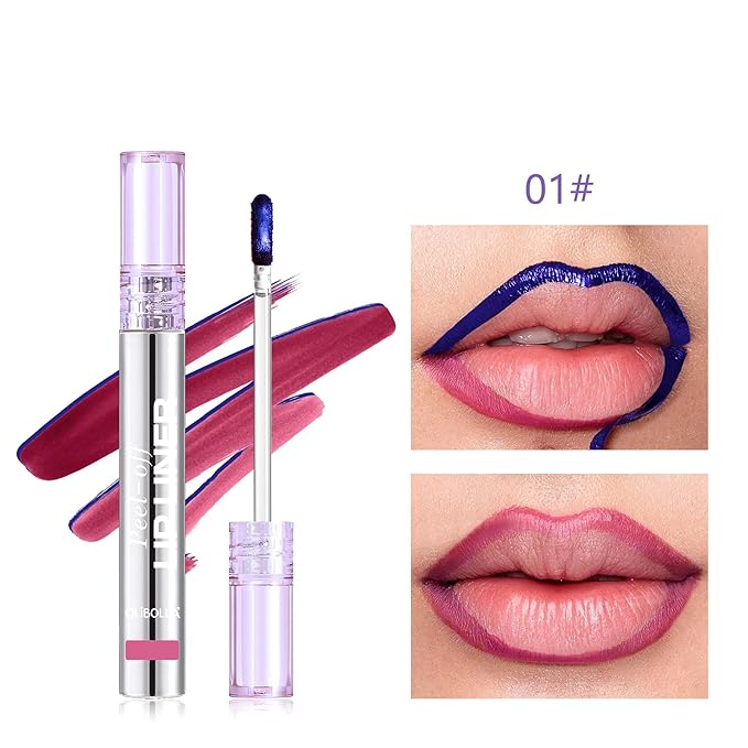 4Pcs Peel Off Lip Liner Stain Set - 24H Color Hold Long-Lasting, Smudge-Proof, Waterproof Nude Matte Lip Tint, Non-Fading Peel Off Lip Color, Effortless Precision & Full Coverage