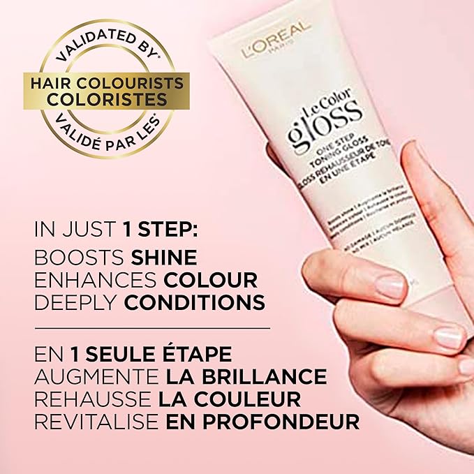 L'Oreal Paris Le Color One Step Toning Hair Gloss, Rich Brunette, 4 Ounce