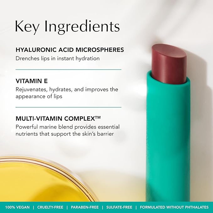 Thrive Causemetics Sheer Strength Soft Blur Lip Balm, Everyday Makeup Essential for Women, Lightweight & Creamy Lips Balm, Long Lasting Hydration, Vegan, Shade Cassandra (Blushed Rose)
