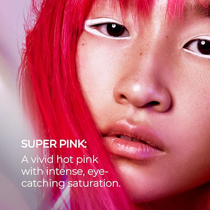 XMONDO Hair Color Super Pink Hair Healing Semi Permanent Color | Vegan Formula with Hyaluronic Acid to Retain Moisture, and Bond Boosting Technology, 8 Fl Oz