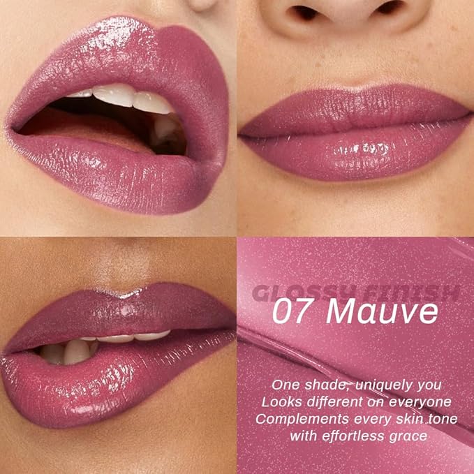 Honey Lipstick Tinted Lip Balm - Shine Moisturizing Lipstick for Women, Natural Nourishing Hydrating Lip Gloss Stain for Dry Lips, Tint Sheer Lightweight Makeup, Vegan - 2Pc Mauve & Cherry