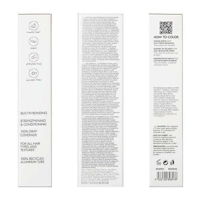 Bondbar 8RC Light Copper Blonde Bonding Permanent Creme Hair Color, Repairing hair dye for all hair types, Vegan, Built in Bonding, 2.05 Oz