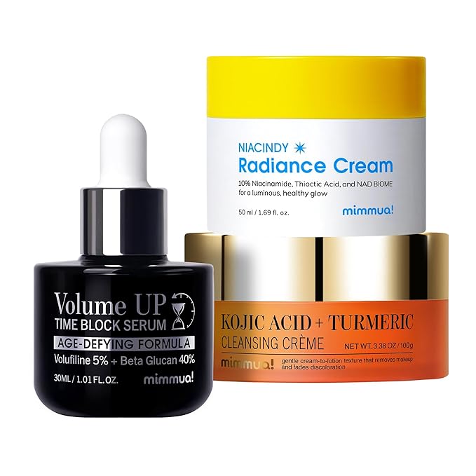Mature Skincare Ritual | Volufiline Serum + NAD Radiance Cream + Kojic & Turmeric Cleansing Cream